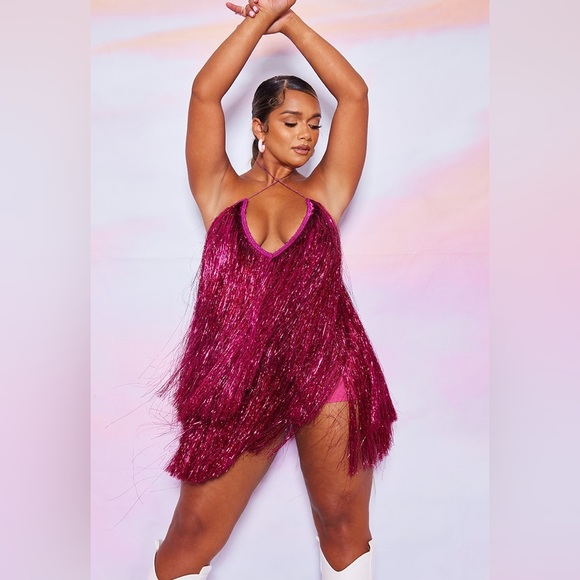 PLT Pink Fringe Dress - Picture 3 of 6